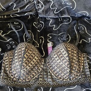 New Adore me bra 36DD black beige